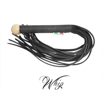 Whip With Leather Fringes 33cm Nk Free Black