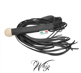 Whip With Leather Fringes 50cm Nk Free Black