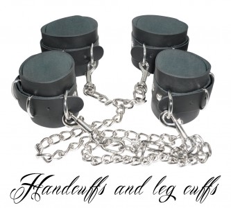 Handcuffs With Leg Cuffs Black